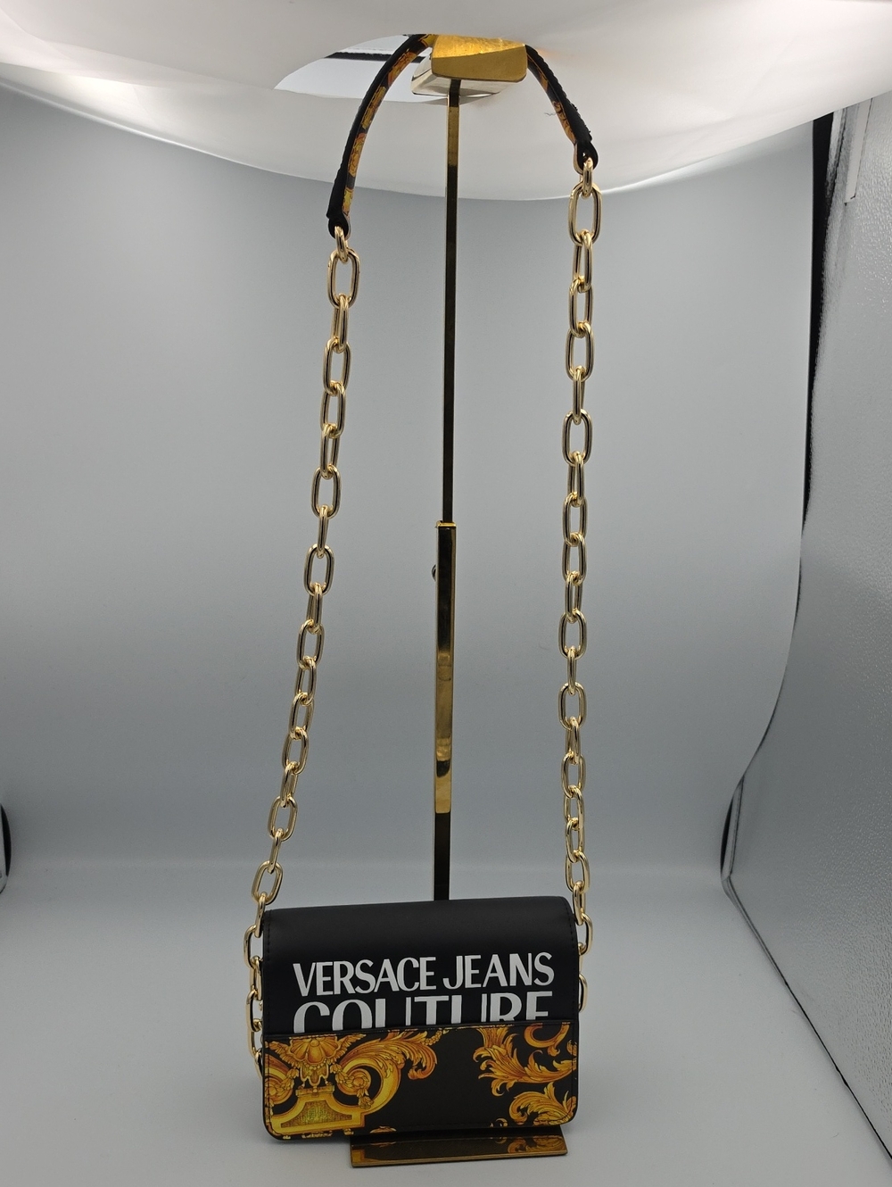 Versace Jeans Couture Black & Gold Baroque Small Crossbody (NWOT)✨️🖤✨️